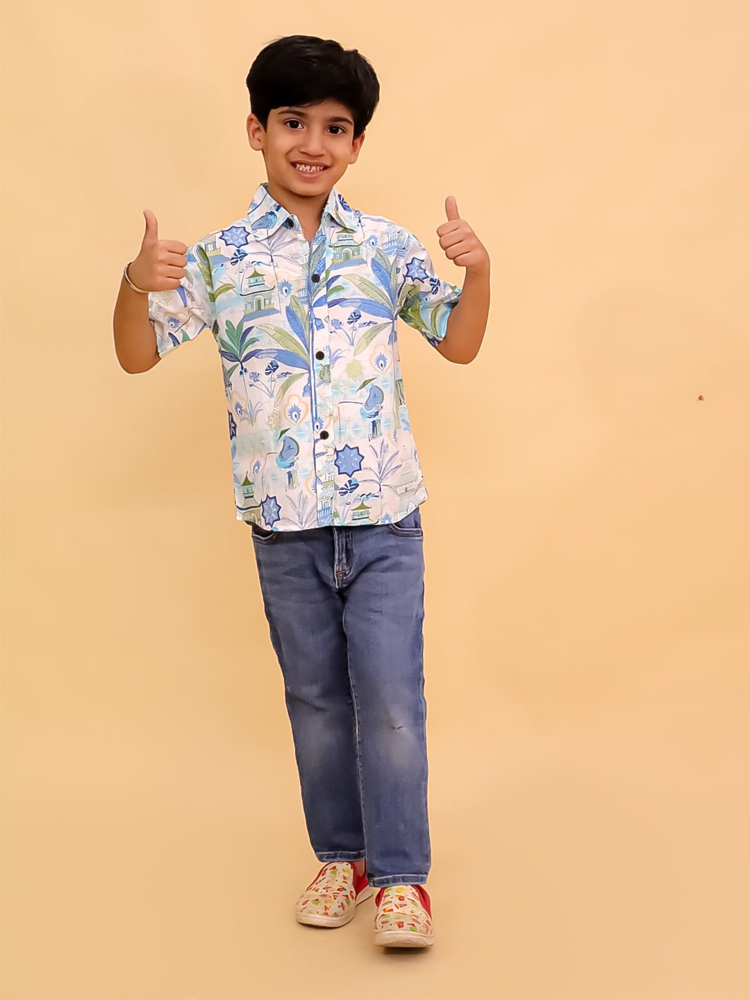 Twinning Combo - Prowl Patrol Jungle Print Men's Shirt and Boys Shirt - TWN2 - PRWPMSB