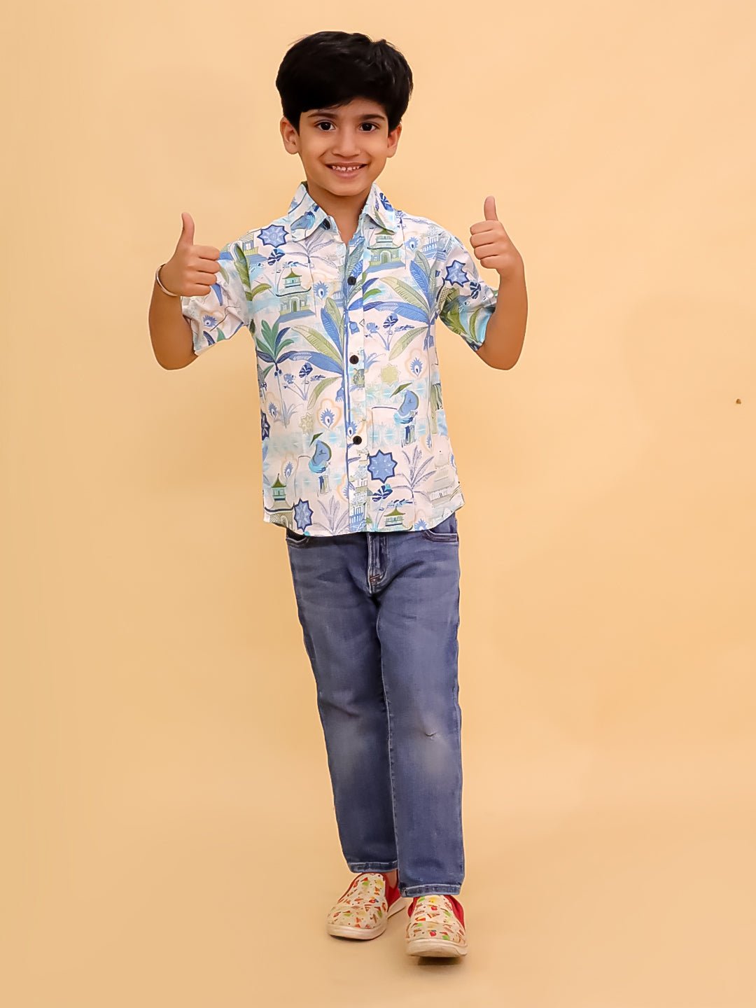 Twinning Combo - Prowl Patrol Jungle Print Men's Shirt and Boys Shirt - TWN2 - PRWPMSB