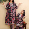Twinning Combo - Ragini Mudra Anarkali Kurta Set with Girls Anarkali Sharara Set - TWN2 - RMAKGAS