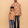 Twinning Combo - The Gentle Giant Elephant Print Men's Shirt and Boys Shirt - TWN2 - TGNEMSB