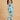 Twinning Set- Aqua Grid Womens and Girls Kurta Set - Twinning Combo