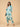 Twinning Set- Aqua Grid Womens and Girls Kurta Set - Twinning Combo