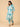 Twinning Set- Aqua Grid Womens and Girls Kurta Set - Twinning Combo