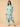 Twinning Set- Aqua Grid Womens and Girls Kurta Set - Twinning Combo