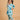 Twinning Set- Aqua Grid Womens and Girls Kurta Set - Twinning Combo