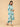 Twinning Set- Aqua Grid Womens and Girls Kurta Set - Twinning Combo