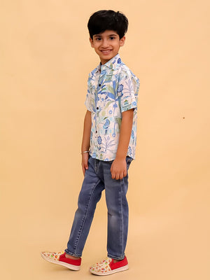 Twinning Set- Prowl Patrol Jungle Print Men's Shirt and Boys Shirt - Twinning Combo