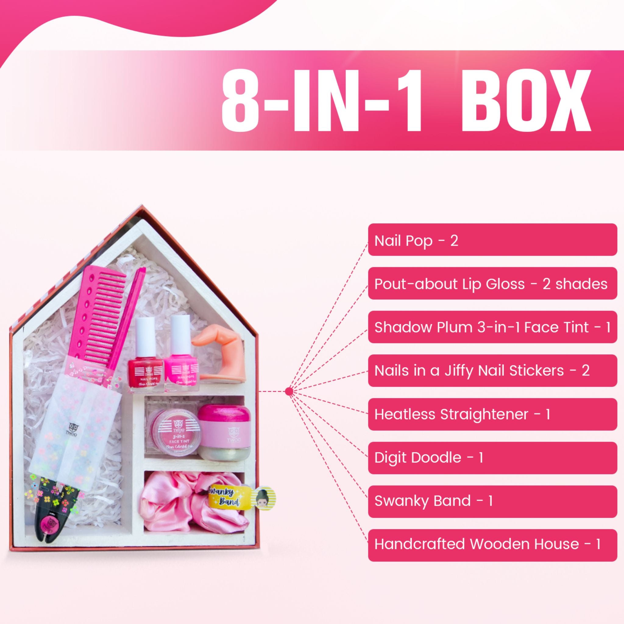 TWOO 8 in 1 Wise Box Beauty Kit for Girls: The Glamorous Wise Box - ‎The Glamorous Wise Box