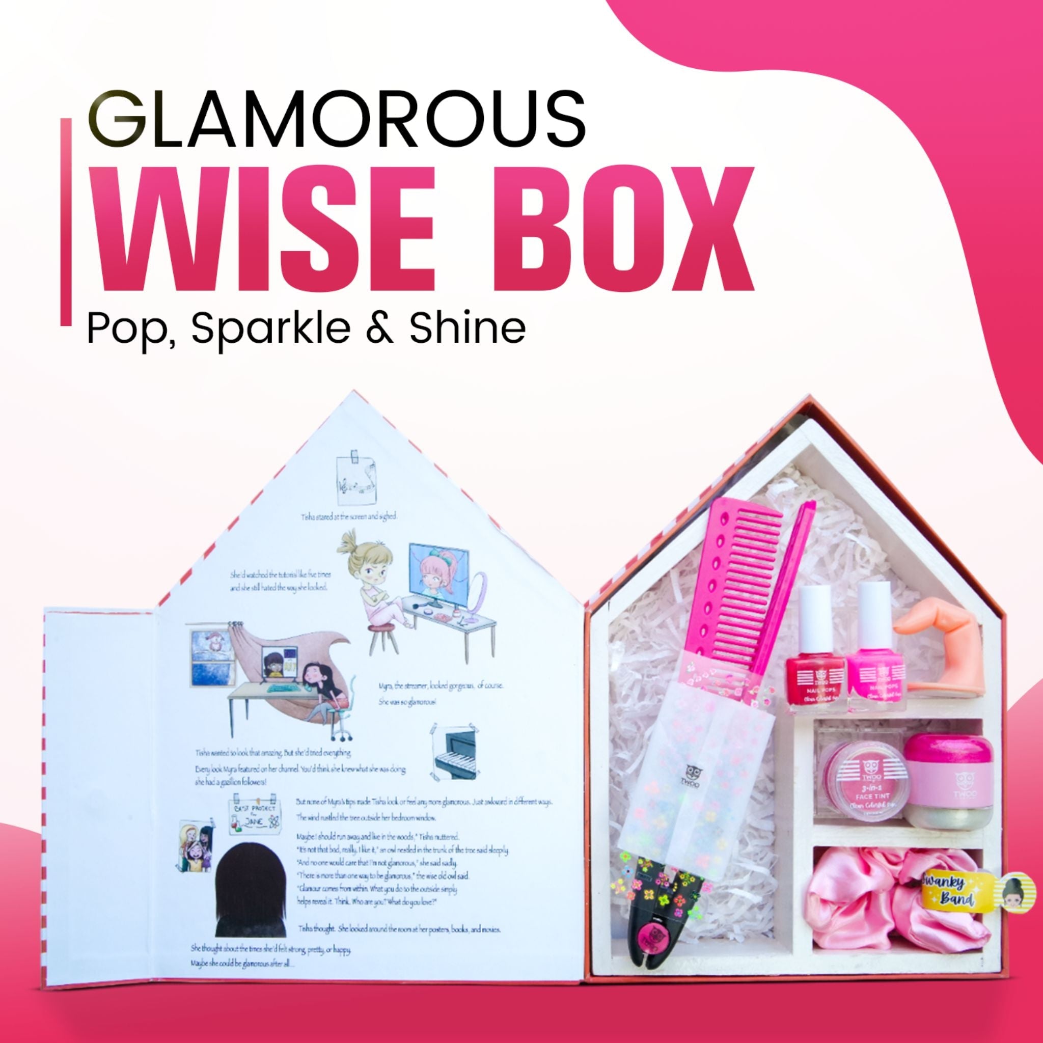 TWOO 8 in 1 Wise Box Beauty Kit for Girls: The Glamorous Wise Box - Kids Make Up