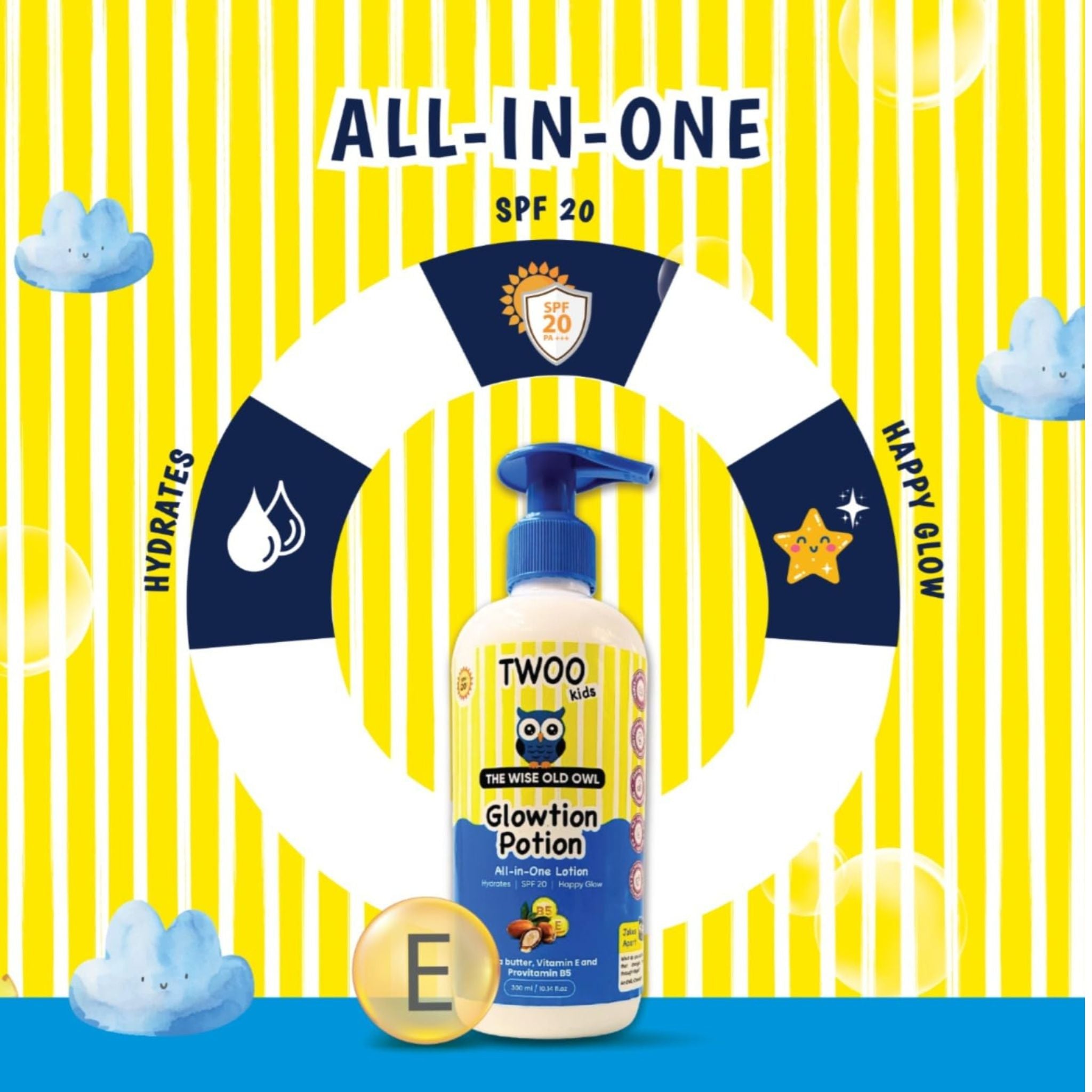 TWOO Kids Glowtion Potion with Vitamin E & Shea Butter – Keeping Skin Soft & Smooth - 8906002231836