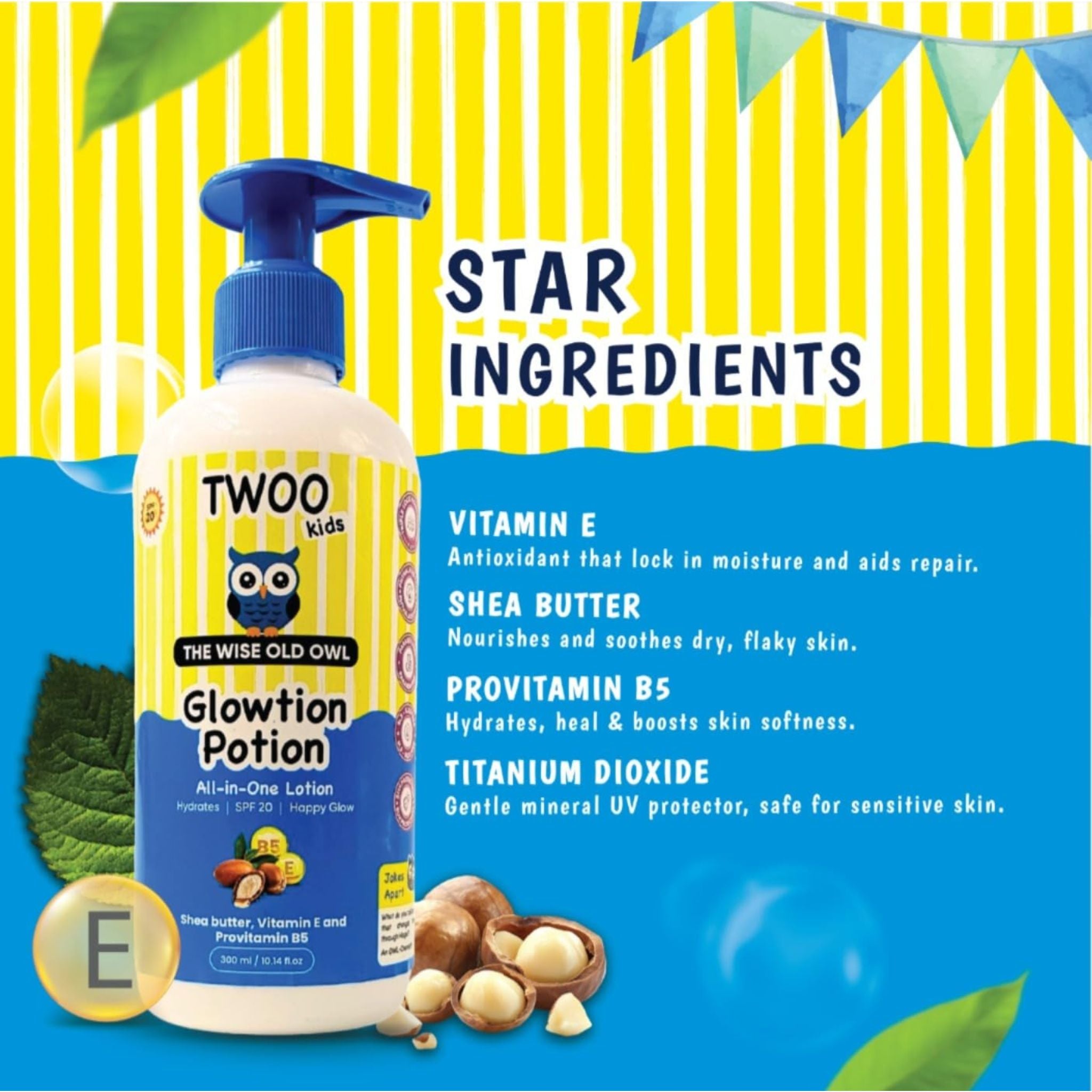 TWOO Kids Glowtion Potion with Vitamin E & Shea Butter – Keeping Skin Soft & Smooth - 8906002231836