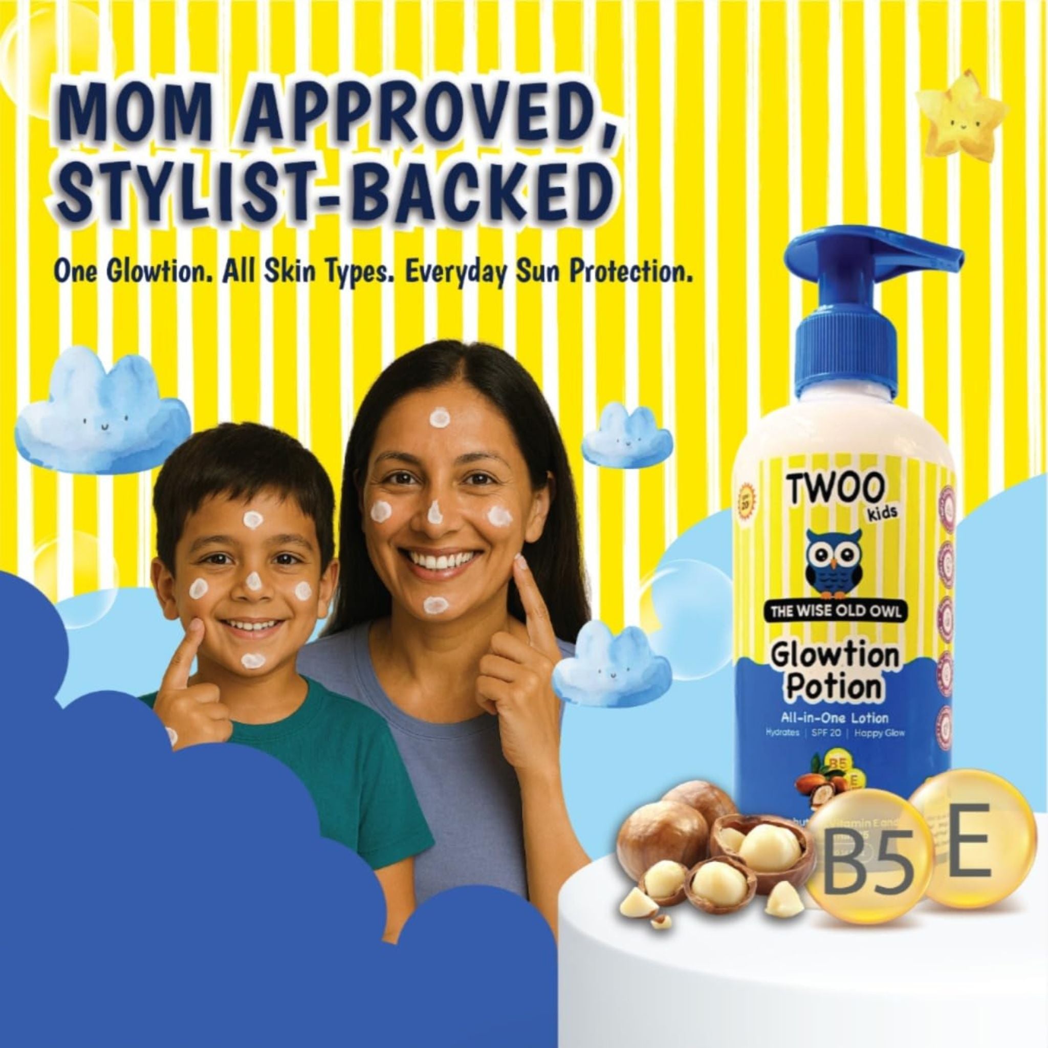 TWOO Kids Glowtion Potion with Vitamin E & Shea Butter – Keeping Skin Soft & Smooth - 8906002231836