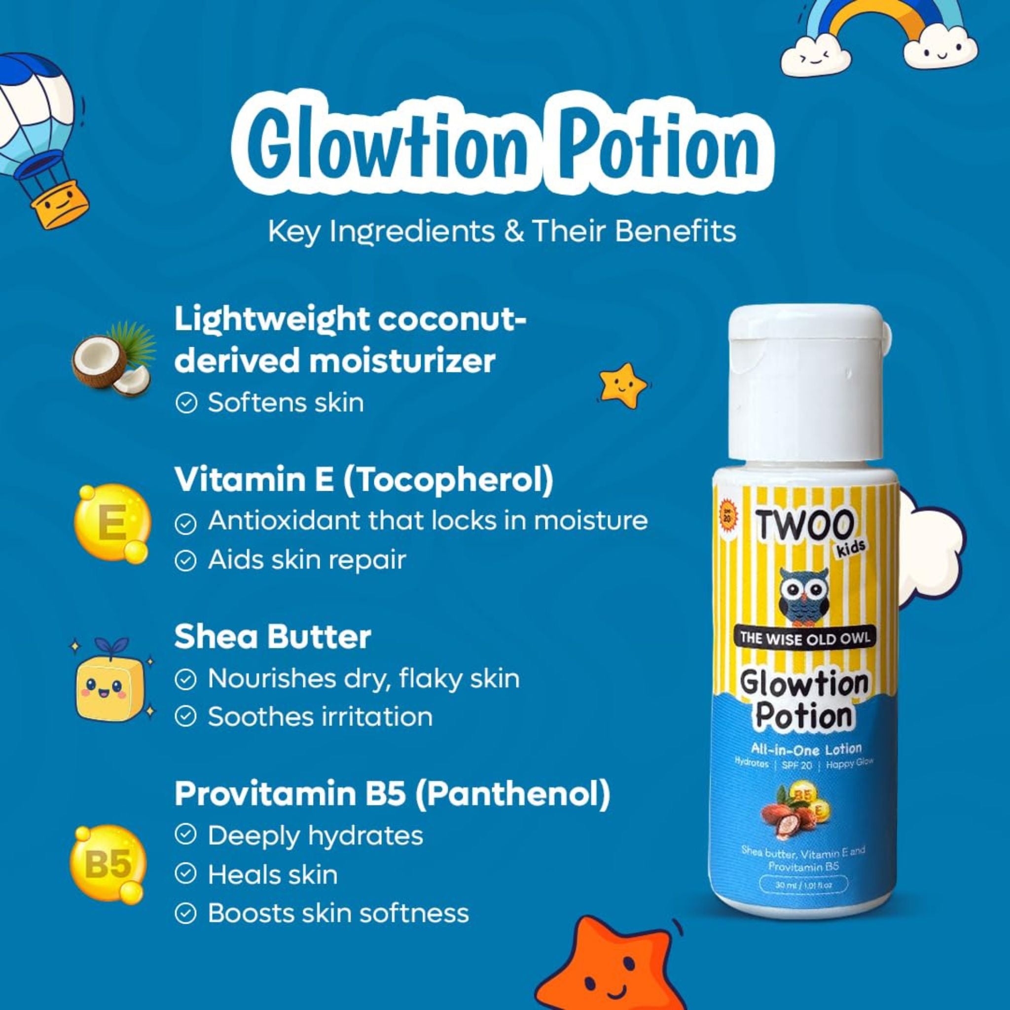TWOO Kids Mini Marvels Kit - De - Knotty Shampoo, De - Knotty Conditioner and Glowtion Potion - 8906002231898
