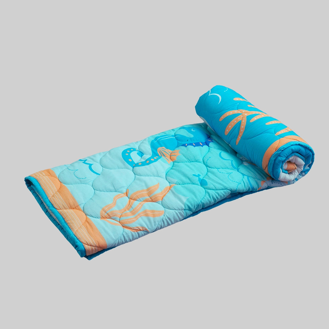 Gudgoodie Premium Cotton Muslin AC Quilt Blanket- Undersea Oasis