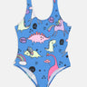 Unicorn And Dino Dream Girls Swimsuit - KSW-SG-UNAD-2-4