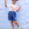 Unicorn Patch Girls Shorts With Embroidery - KCW - ATC - UGBU - 1 - 2