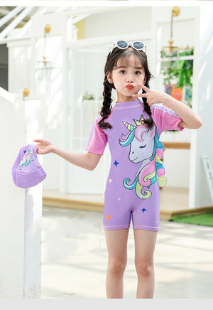 Unicorn Splash Girls Swimsuit - KSW - SG - UNSPL - 2 - 4