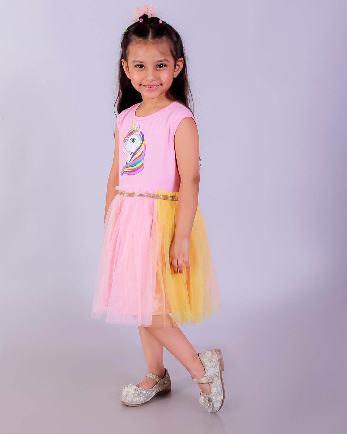 Unicorn Tulle Girls Casual Dress