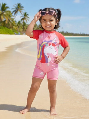 Unicorn Wonder Girls Swimsuit - 2 - 4 Years Kids Swimwear