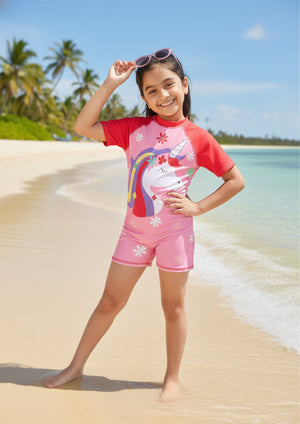 Unicorn Wonder Girls Swimsuit - 2 - 4 Years Kids Swimwear
