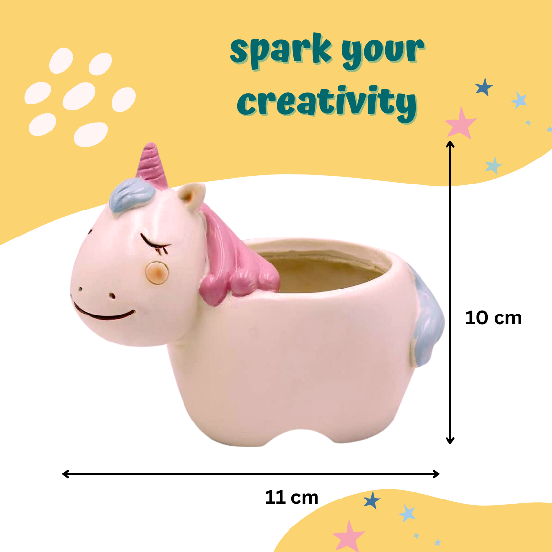 Craftopedia Paint Your Own Unicorn Planter | DIY Art and Craft Kit