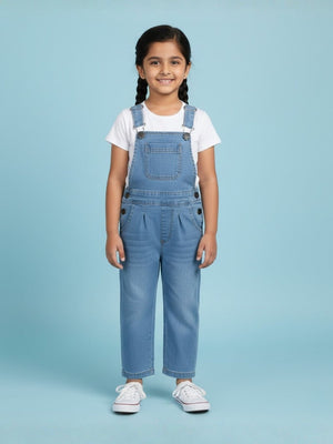 Unisex Denim Dungaree - Blue Kids Casual Wear