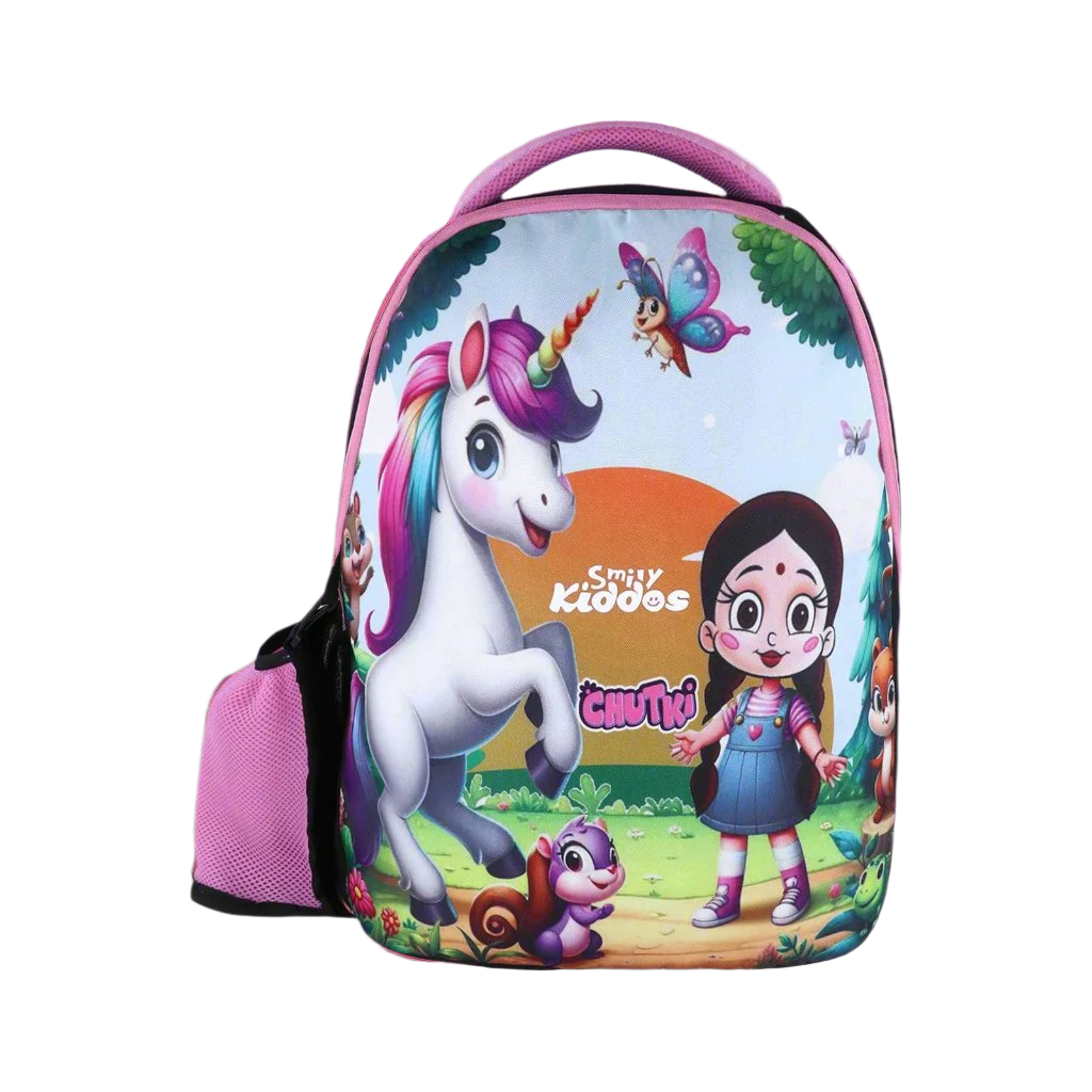 Smily Kiddos - Licensed Chhota Bheem Chutki Junior Backpack 2 - Pink