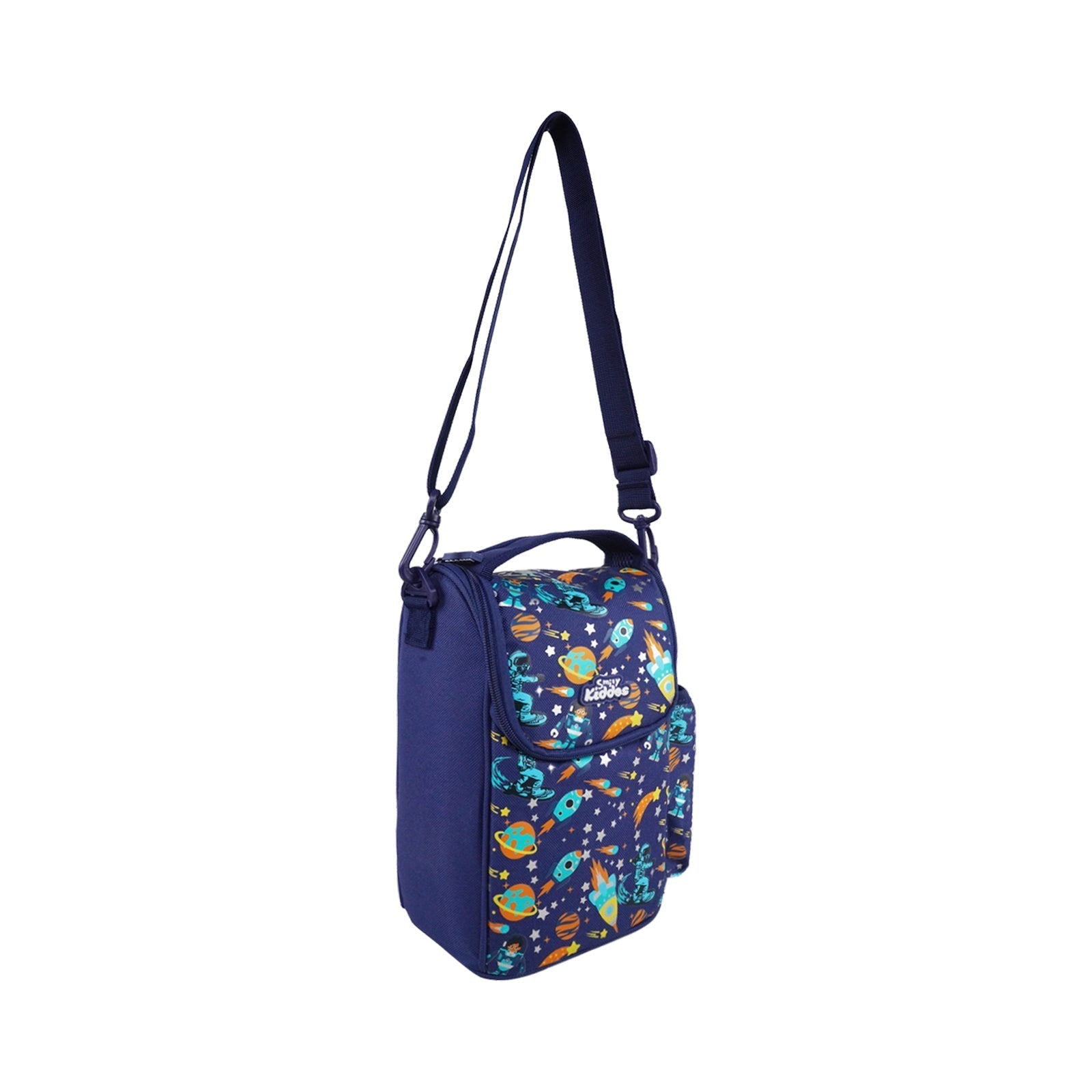 Smily Kiddos Space Astronaut Strap Lunch Bag V3 | Insulated Lunch Bag for Kids – Blue