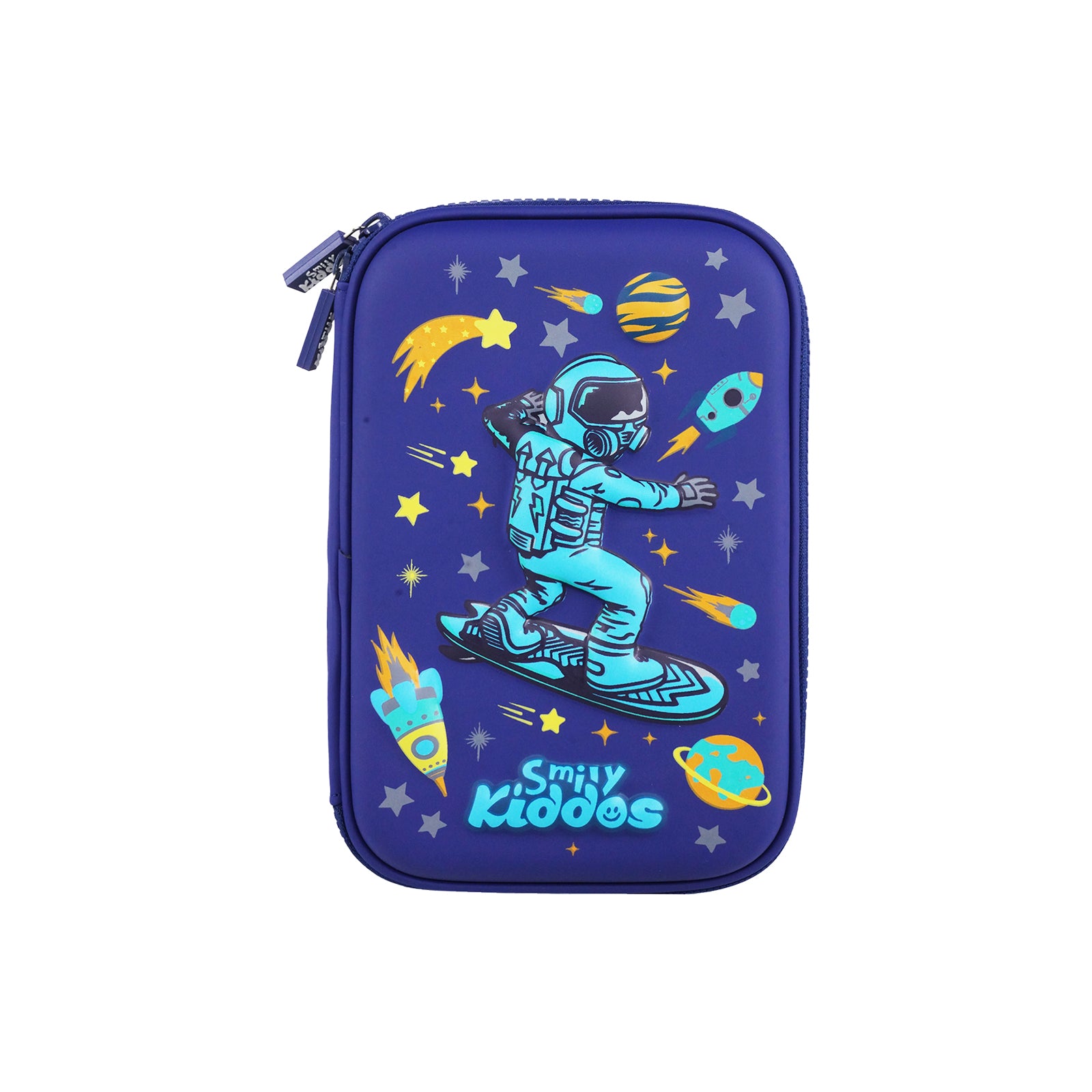 Smily Kiddos Space Astronaut Single Compartment Pencil Case V3 – Blue
