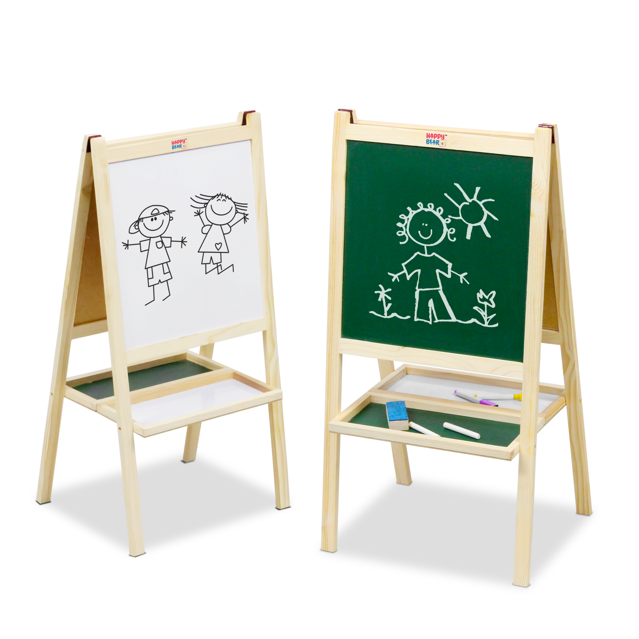 Happy Bear 2 in 1 Double sided Easel Board