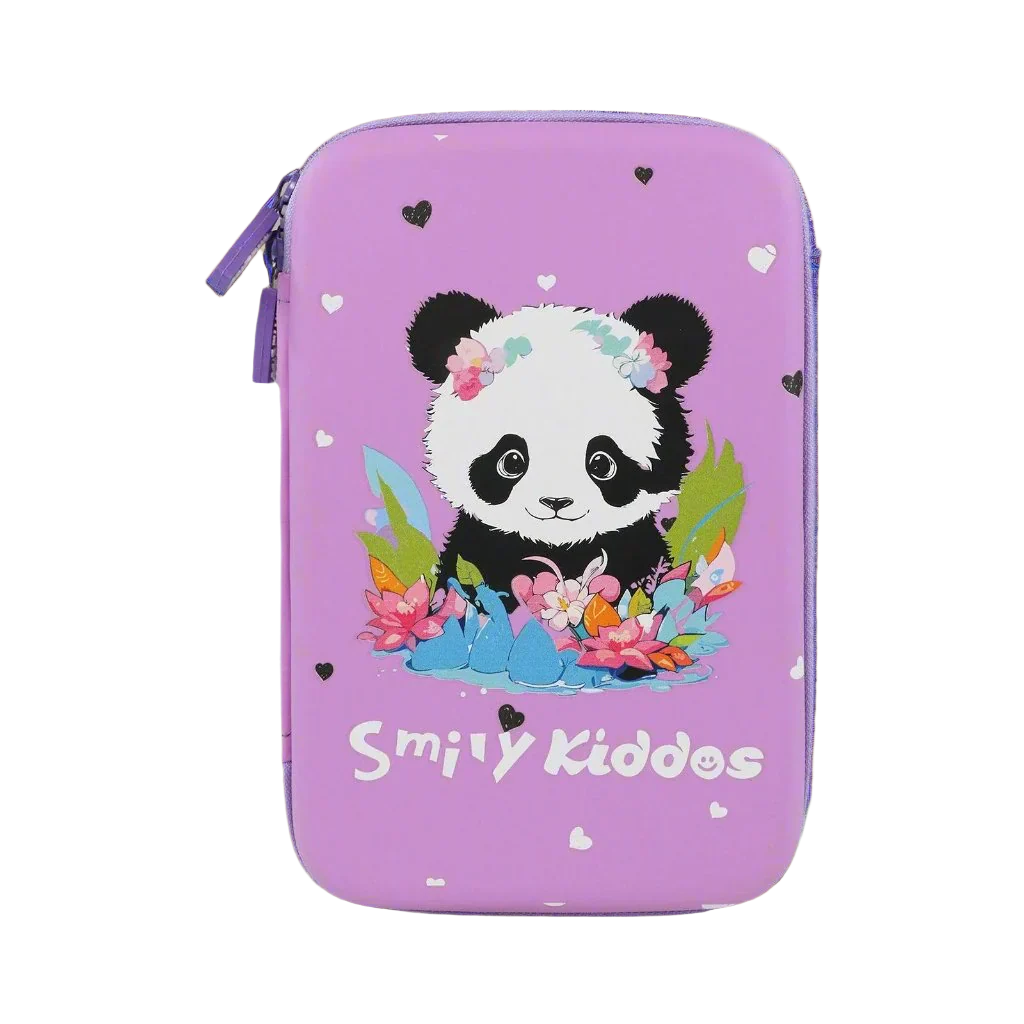 Smily Kiddos Single Compartment Eva Pencil Baby Panda - Purple