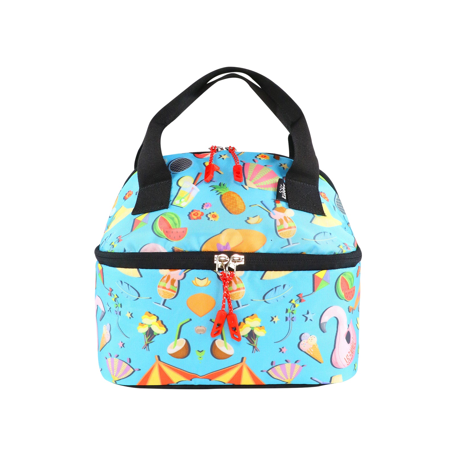 Smily Kiddos Double Decker Lunch Bag Picnic Theme- Blue