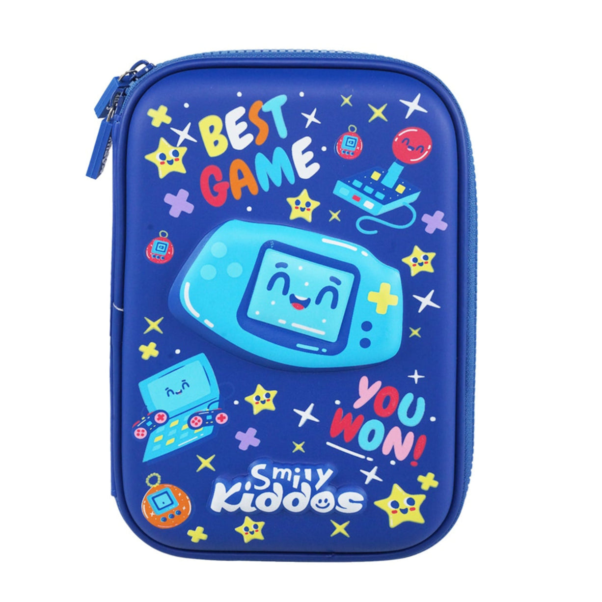 Smily Kiddos Single Compartment Pencil Case V3 | Gamer Theme - Blue