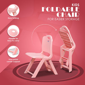 HAPPY BEAR Foldable Kids Chair Foldable Study Chair -PINK - The Mom Store