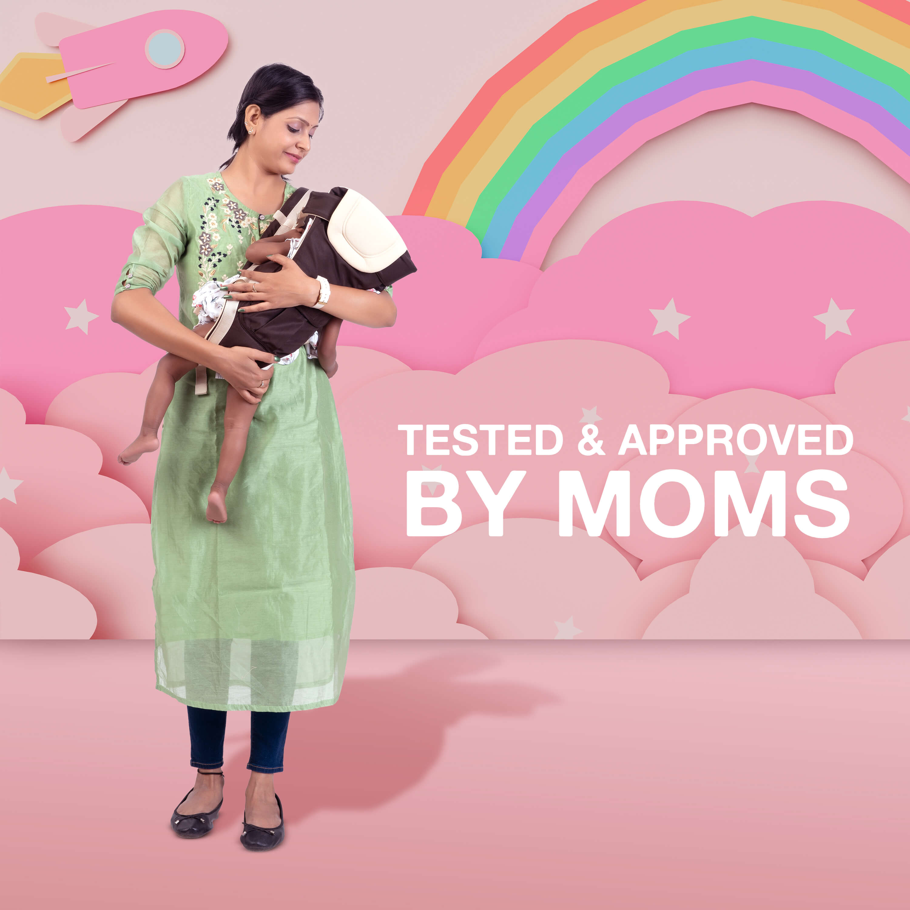 Happy Bear-Baby Carrier Bag/Adjustable Hands Free 4 in 1 Baby/Baby Safety Belt