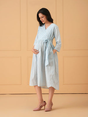 Urban Kaleido Maternity And Nursing Dress - S Maternity Casual Dress