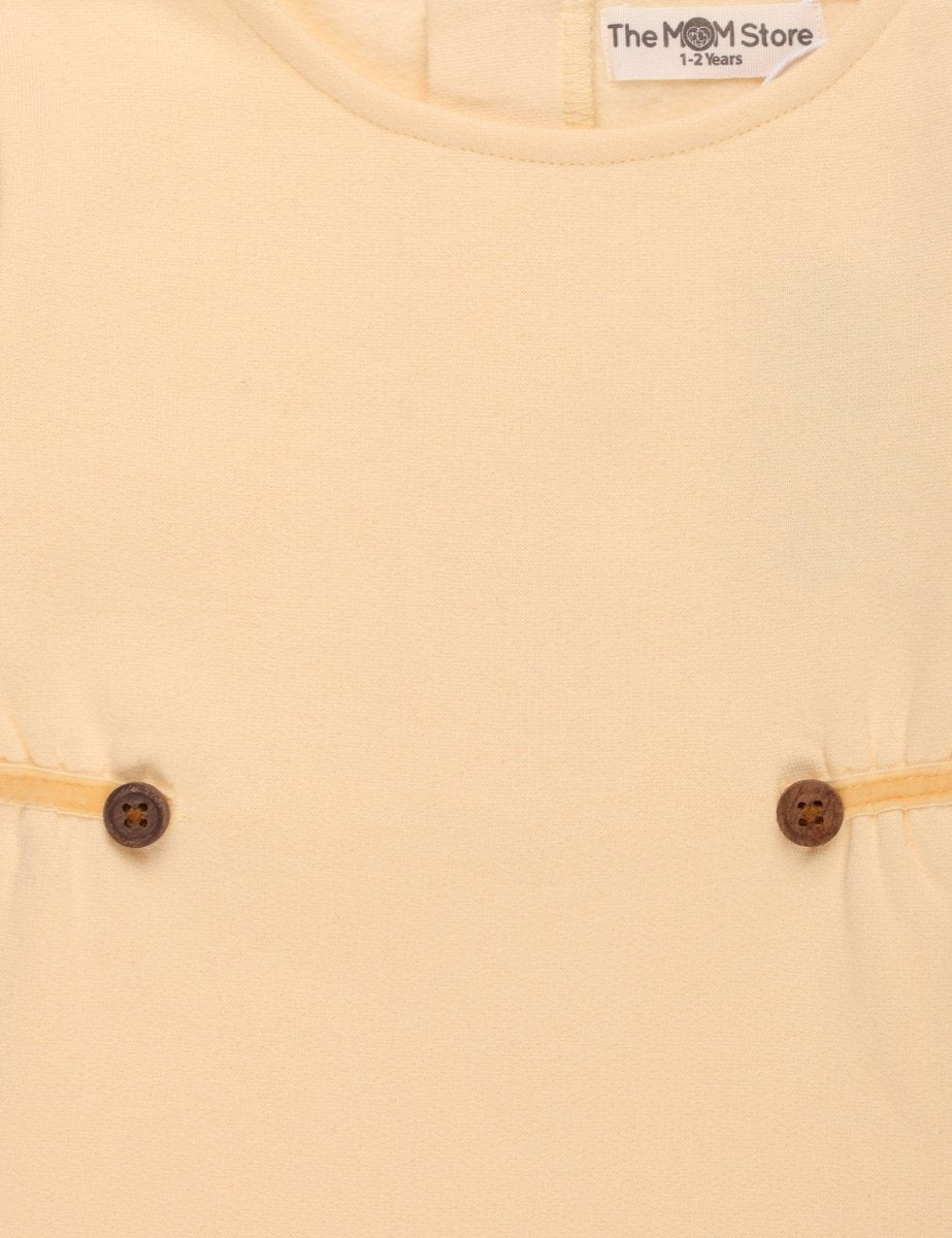 Vanilla Custard Girls Sweater Dress with Brown Leggings - WNCL-DL-VNCS-0-6