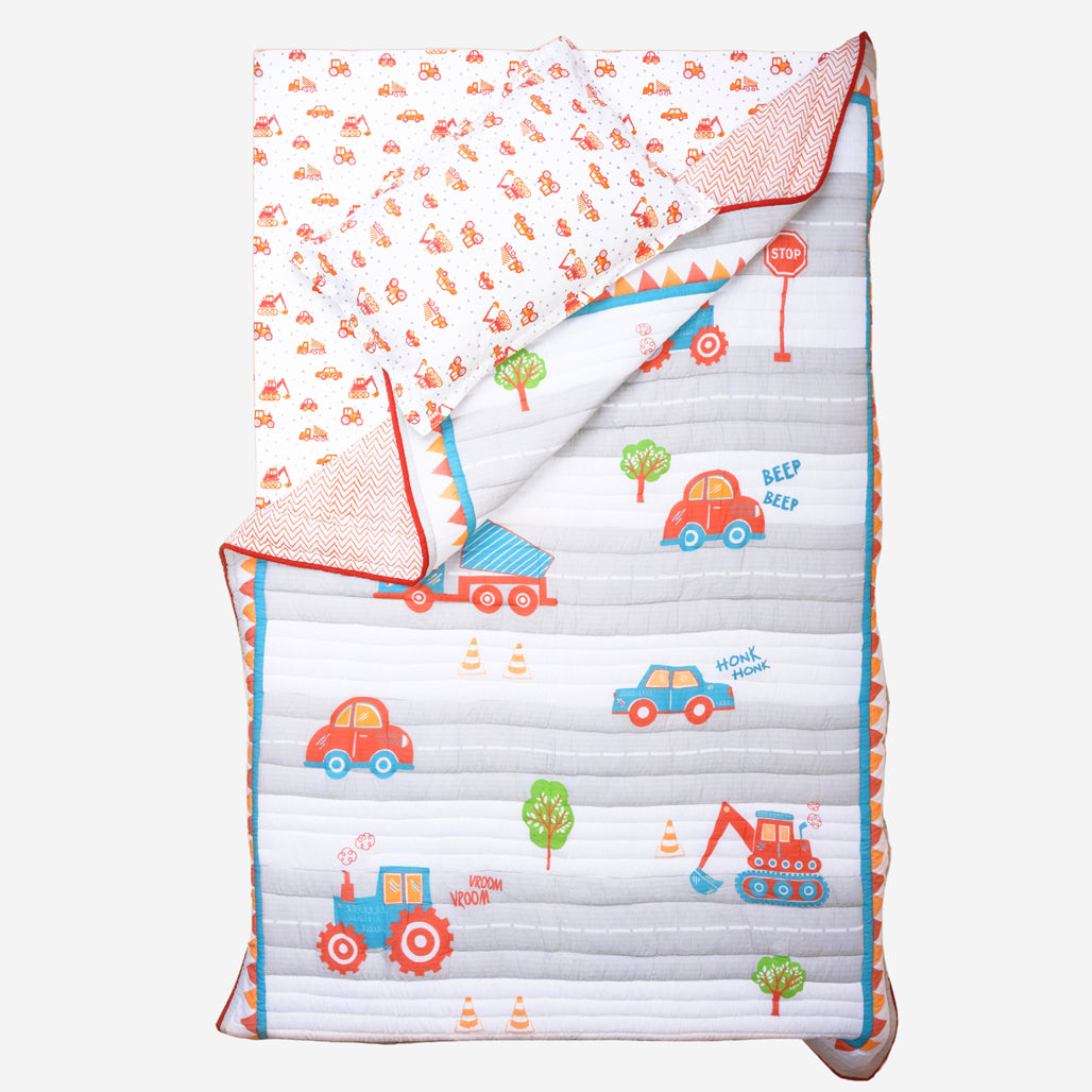 Gudgoodie Premium Cotton Muslin AC Quilt  Blanket- Vehicles