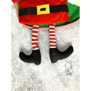Velvet Glitter Santa Christmas Stocking, 16 inches - XMAS STOCKINGS