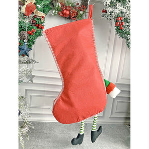 Velvet Glitter Snowman Christmas Stocking, 16 inches - XMAS STOCKINGS
