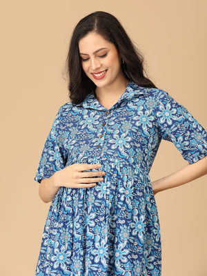 Vibe & Dyes Maternity and Nursing Dress - DRS - SK - VBDY - S