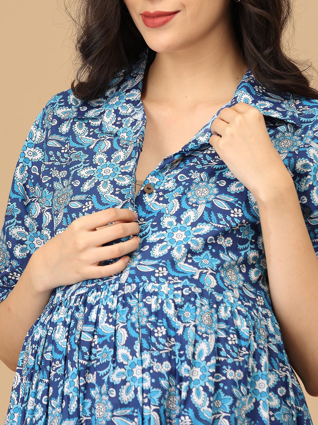 Vibe & Dyes Maternity and Nursing Dress - DRS - SK - VBDY - S