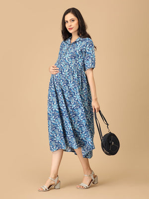 Vibe & Dyes Maternity and Nursing Dress - DRS - SK - VBDY - S