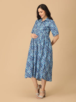 Vibe & Dyes Maternity and Nursing Dress - DRS - SK - VBDY - S