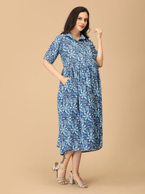 Vibe & Dyes Maternity and Nursing Dress - DRS - SK - VBDY - S