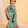 Viridian Green Girls Anarkali Kurta Sharara Set - KES-SC-DRG-0-6