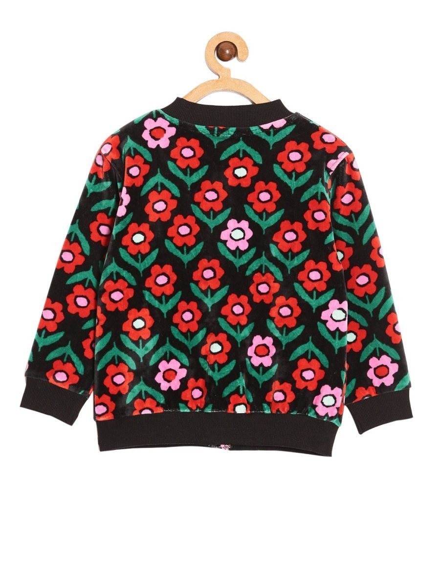 Vivid Floral Girls Bomber Jacket - KWW-PB-VDFL-1-2