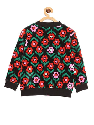 Vivid Floral Girls Bomber Jacket - KWW-PB-VDFL-1-2