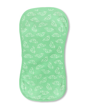 Vroom Vroom - Burp Cloth - Green Burp Cloth