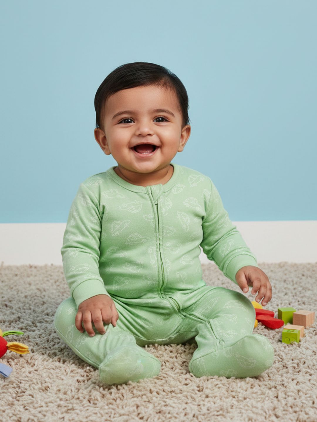 Vroom Vroom Infant Zipper Romper